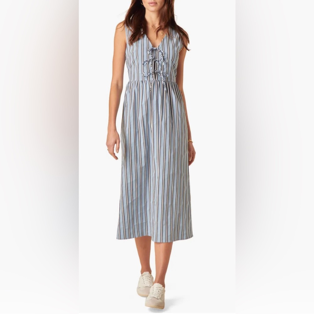 NWT Nobodyโs Childโ Size 12 Posey Stripe Sleeveless Midi Dress